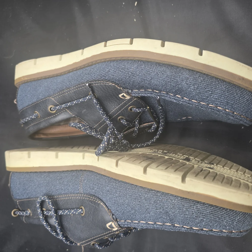 Blue and Brown Boat‎ Shoes with Classic Design